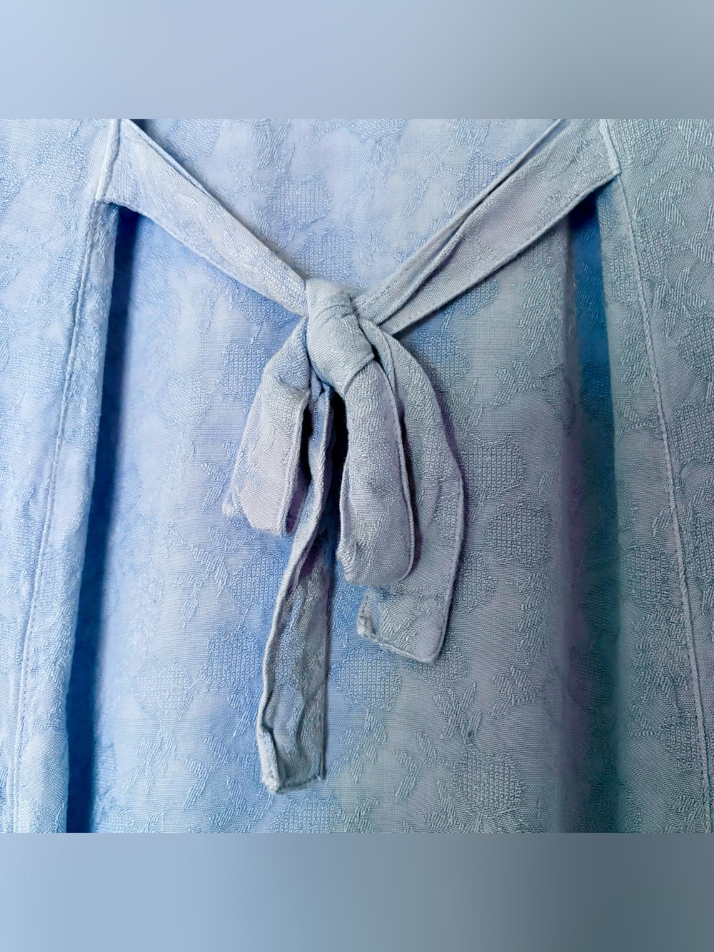 Holy Clothing Tunic Top Blouse Womens Large Buttons Embroidery Velvet Tie Back - Picture 8 of 13